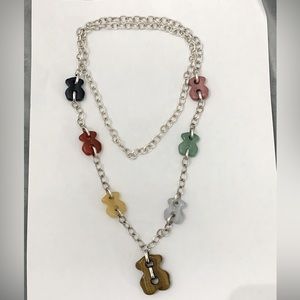 SOLD! Authentic Tous $550 necklace cruise collection sterling silver gemstones